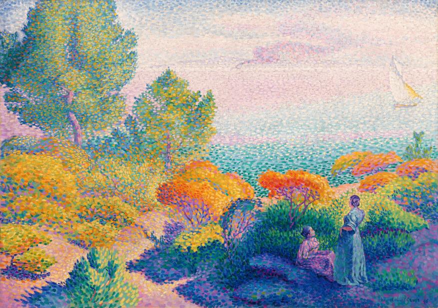 Coastal Scene in Dots