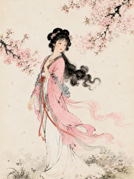 Maiden in Pink Robe