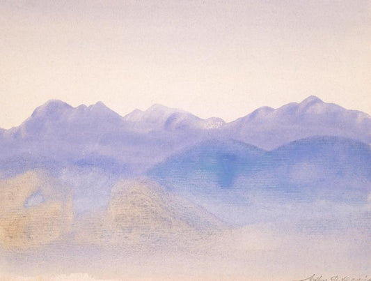 Violet Mountain Watercolor