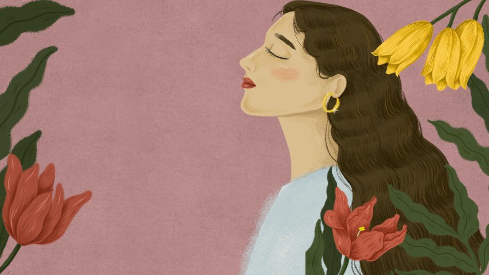 Woman with Flowers