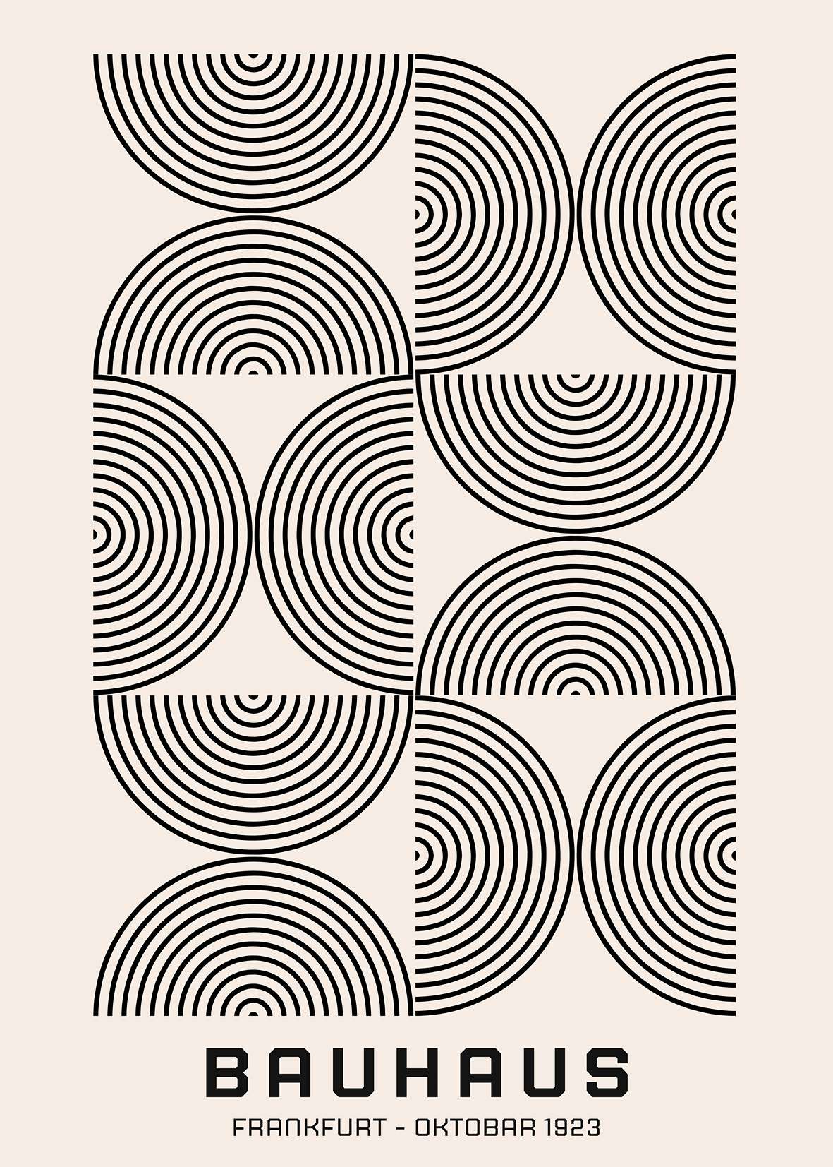 Bauhaus Line Arc Grid