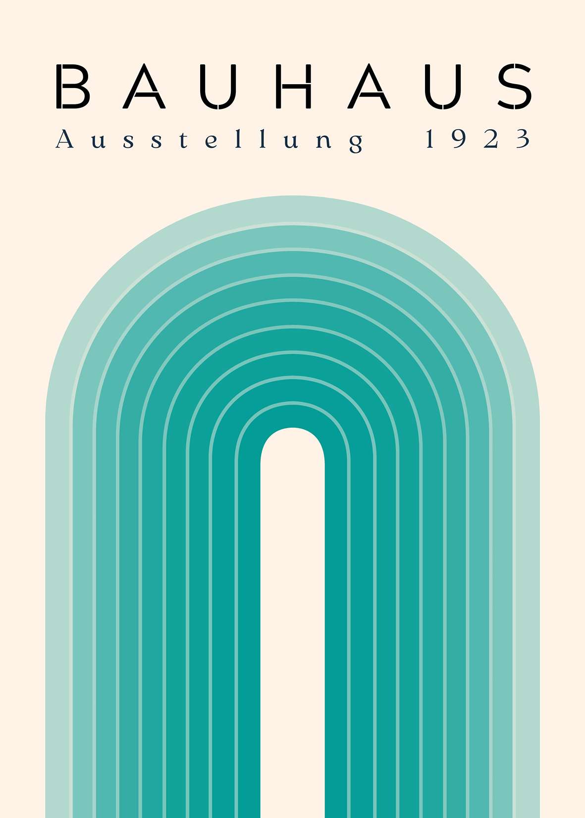 Bauhaus Teal Arch