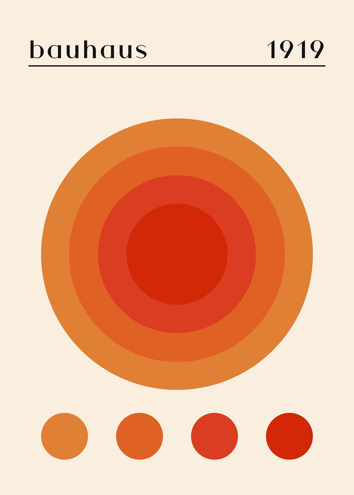 Bauhaus Sunset Rings