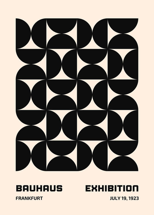 Bauhaus Black Pinwheel Grid