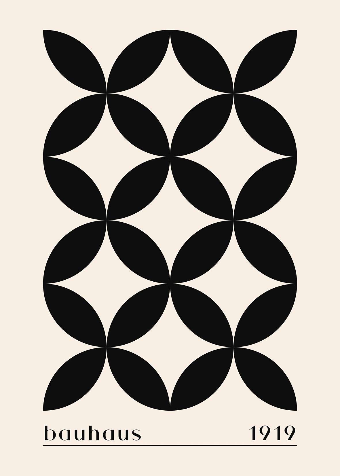 Bauhaus Black Bloom Grid