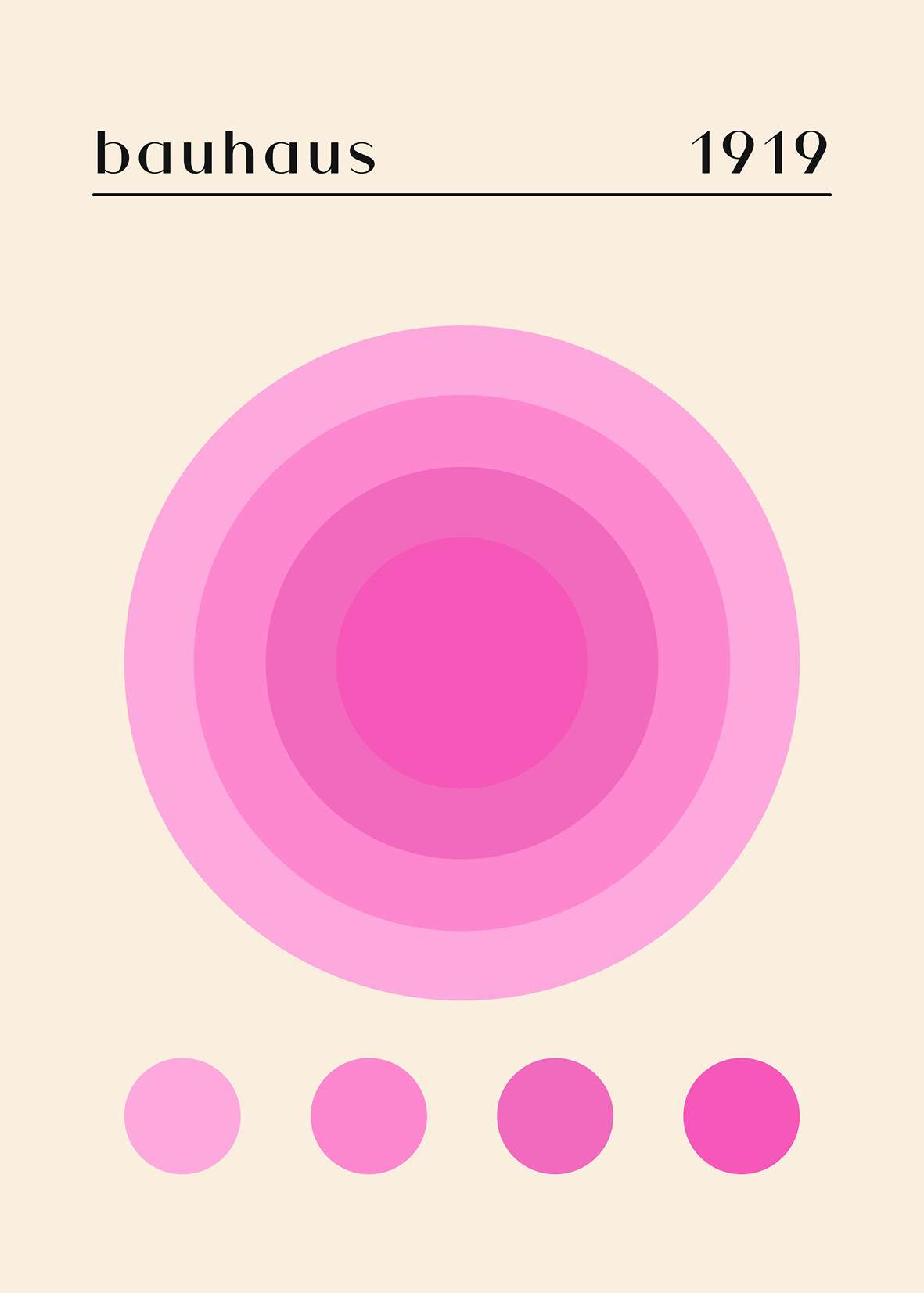 Bauhaus Pink Sun Dots