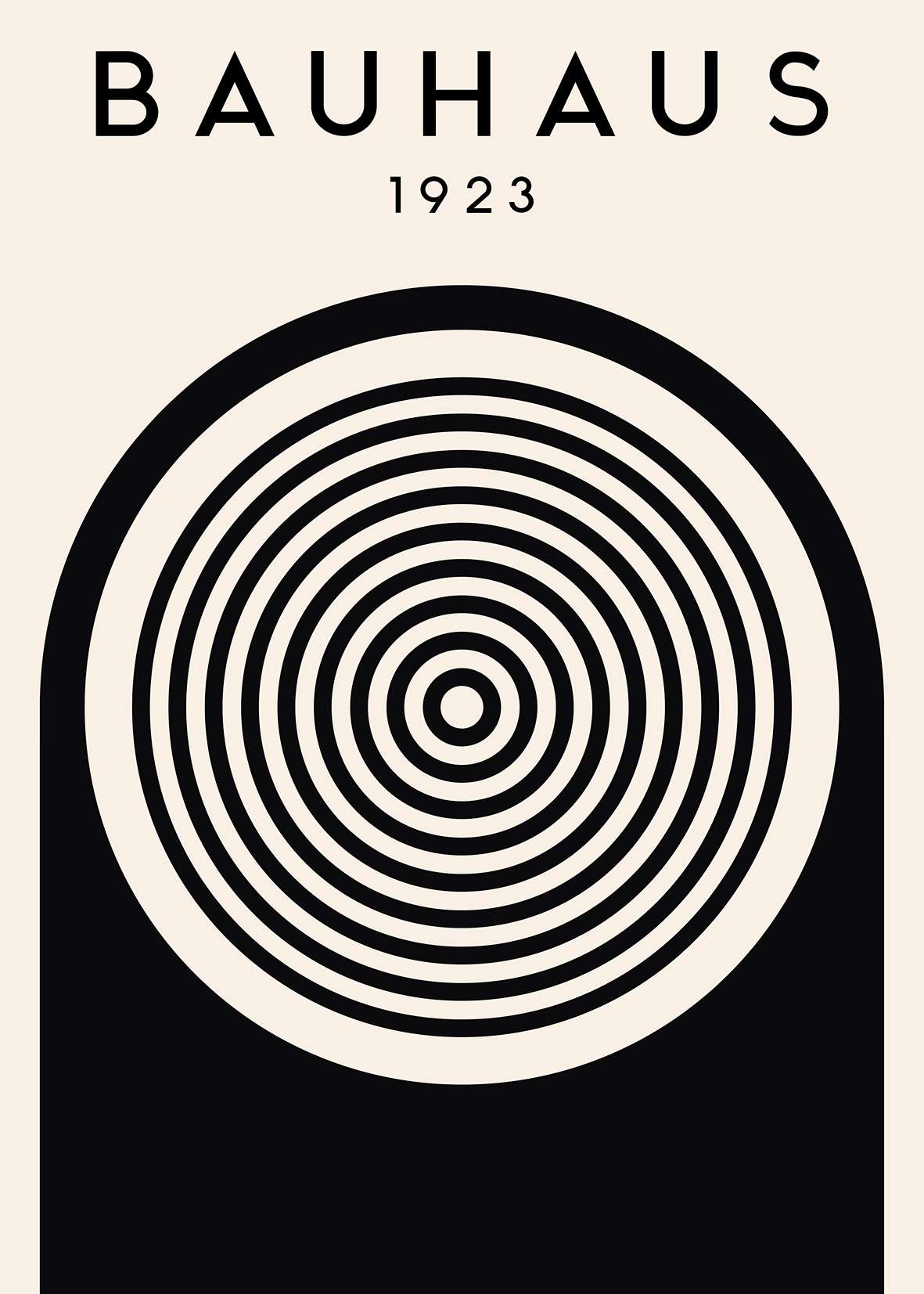 Bauhaus Target Rings on Black