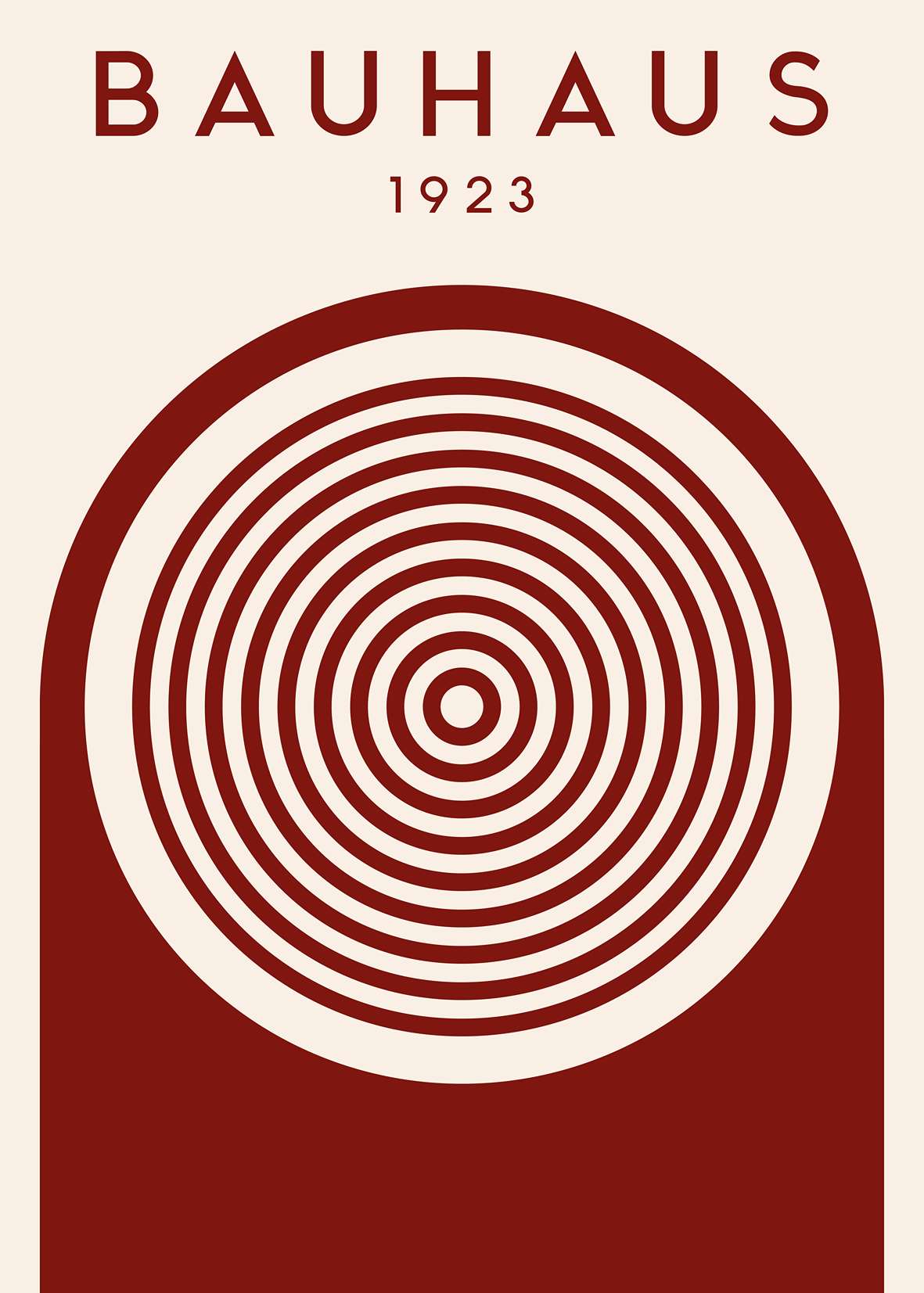 Bauhaus Maroon Target Rings