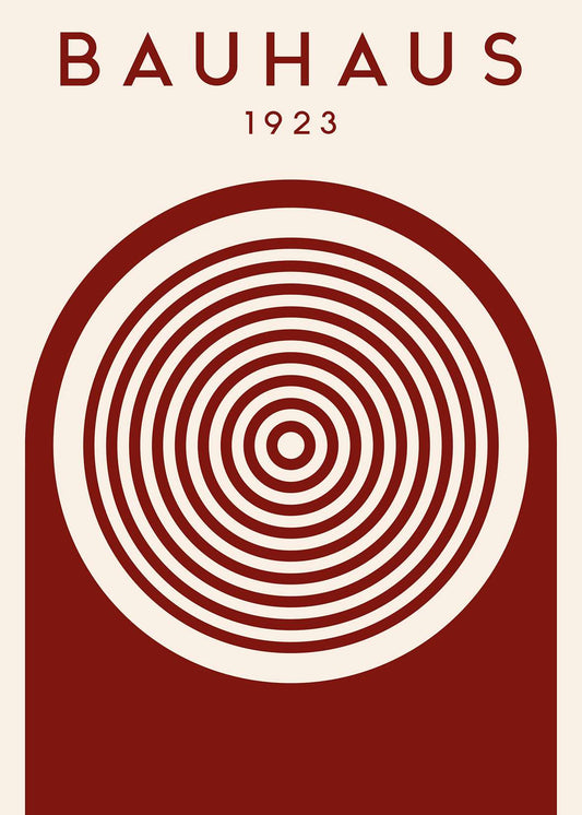Bauhaus Maroon Target Rings