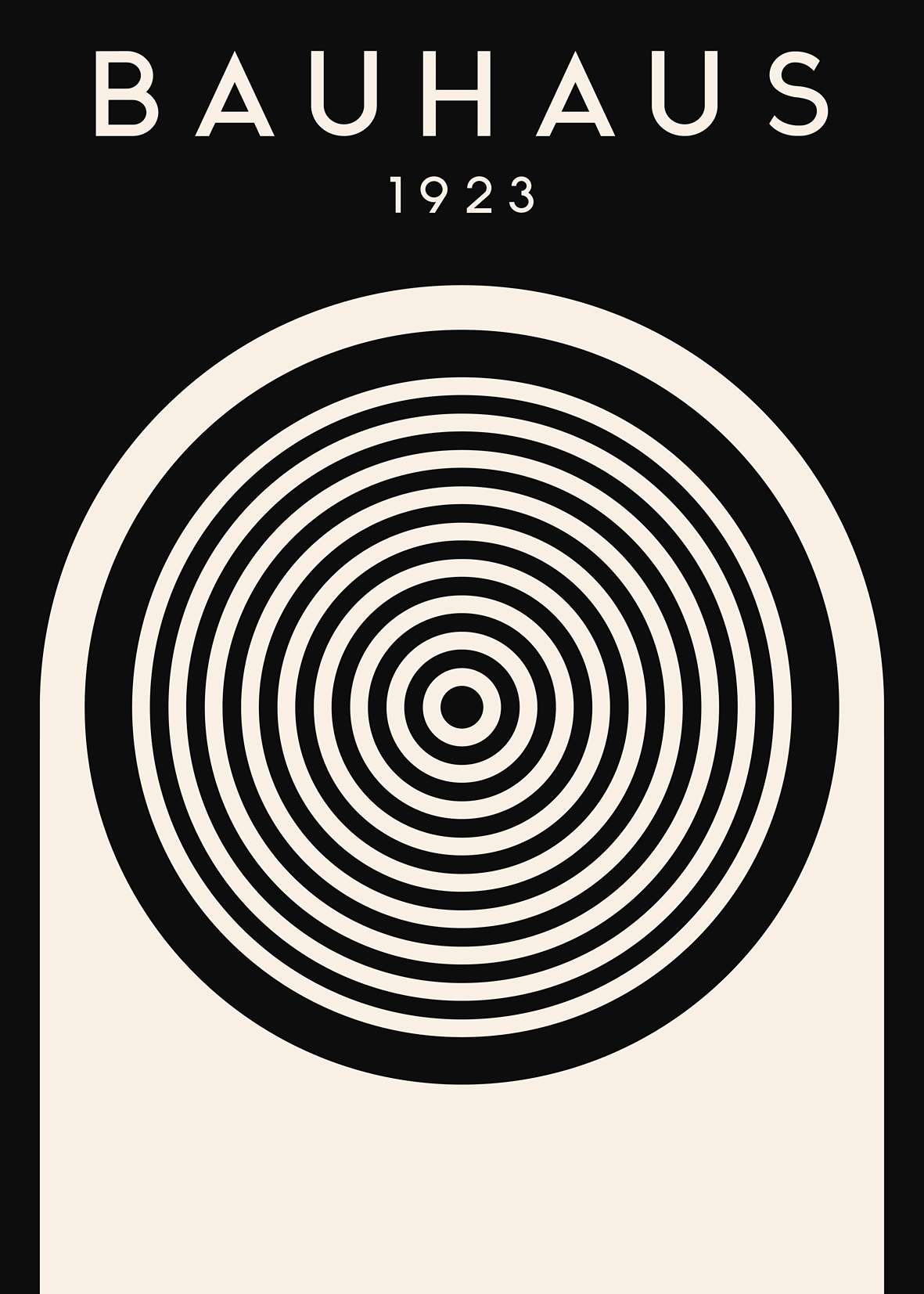 Bauhaus Target Rings on Cream