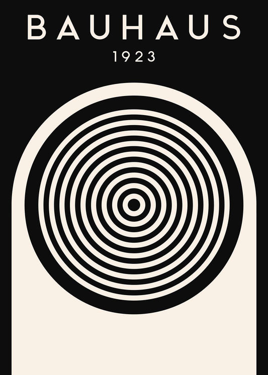 Bauhaus Target Rings on Cream