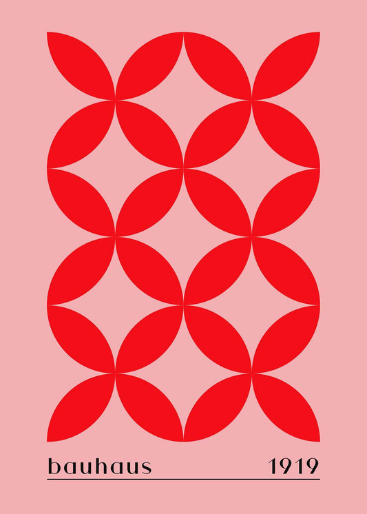 Bauhaus Red Clover Grid