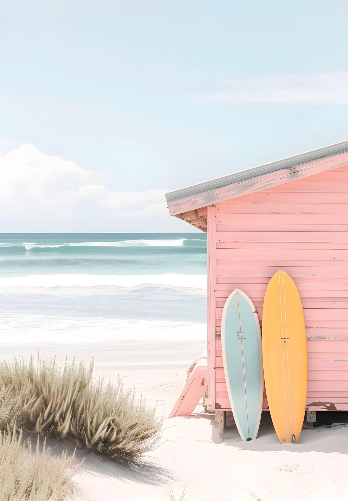 Pink Beach Hut