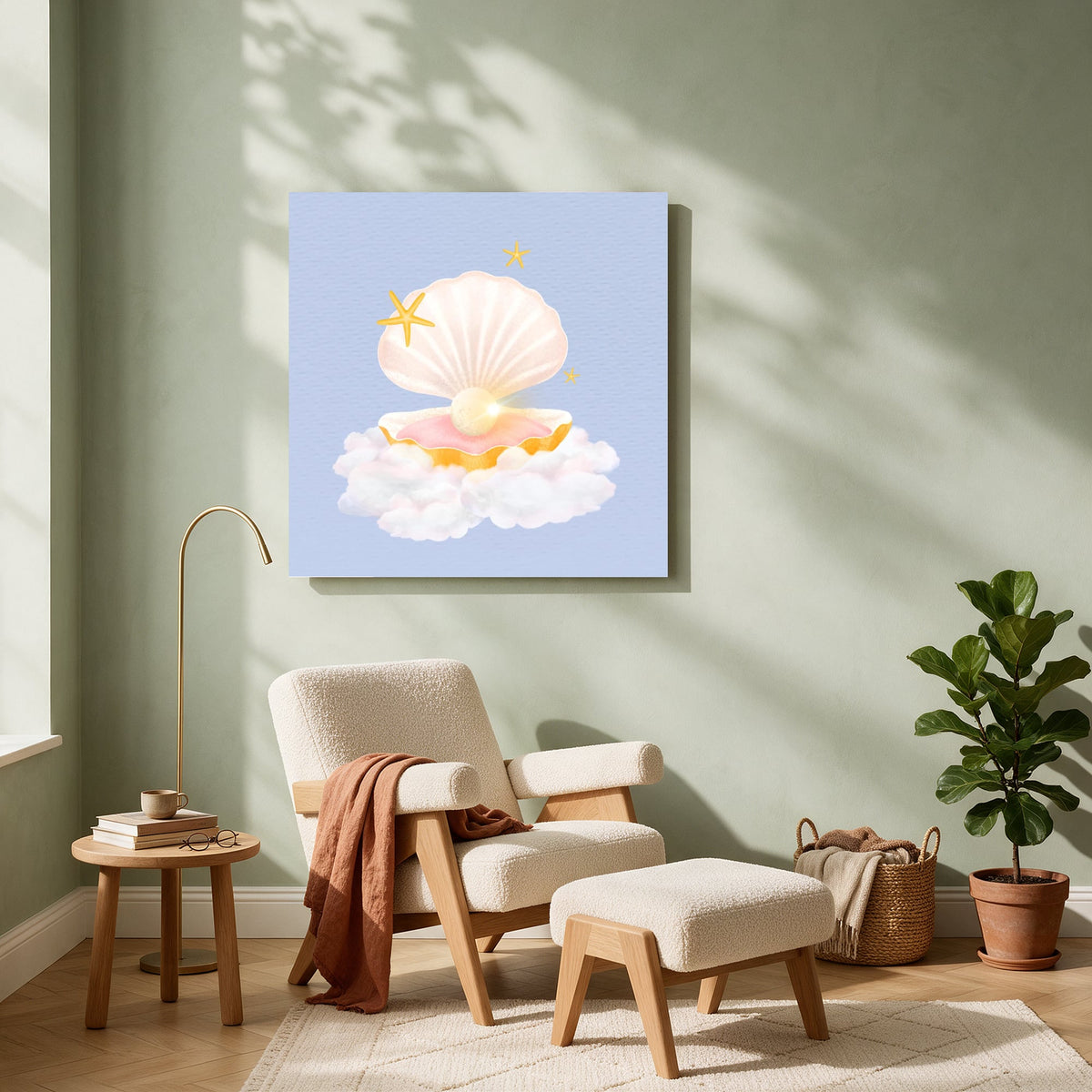 Pearl on a Cloud — Square living room