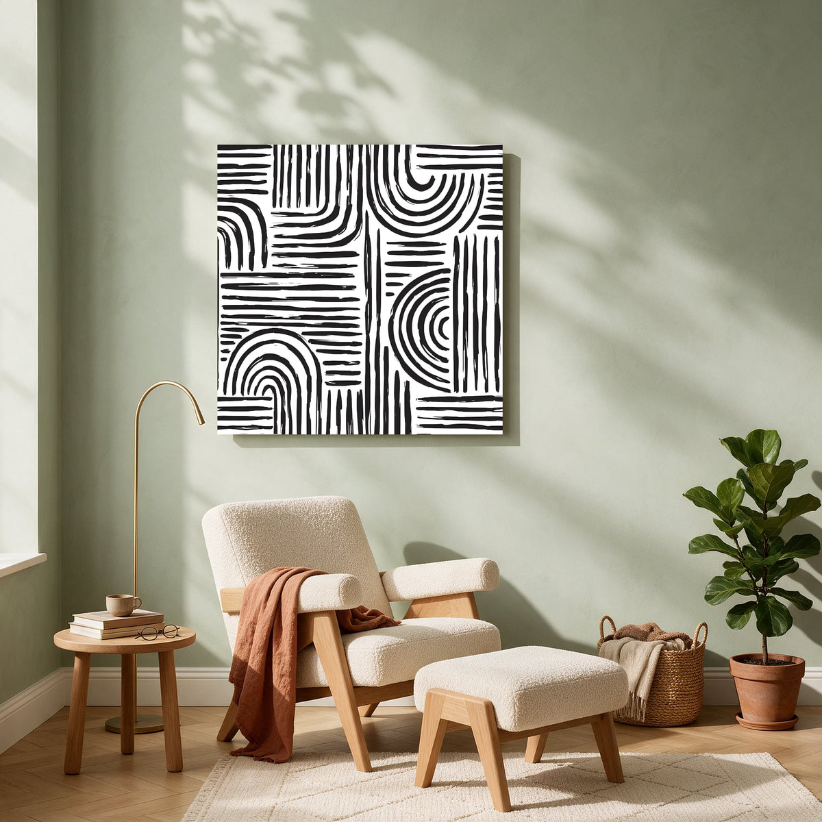 Arches and Stripes — Square living room