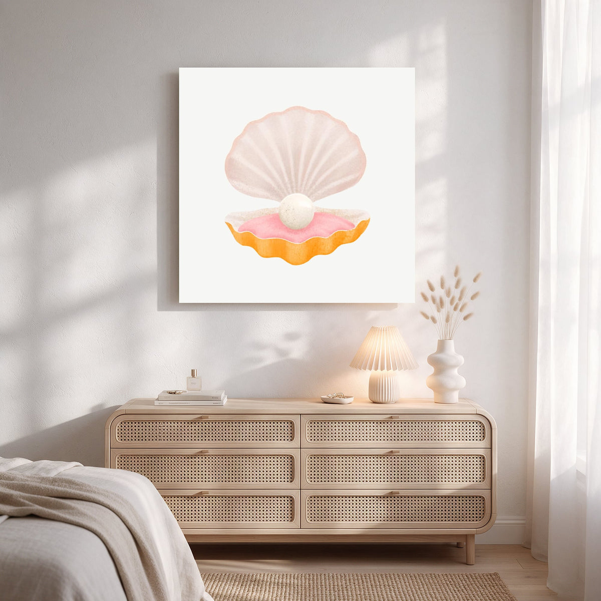 Pearl in a Shell — Square Bedroom