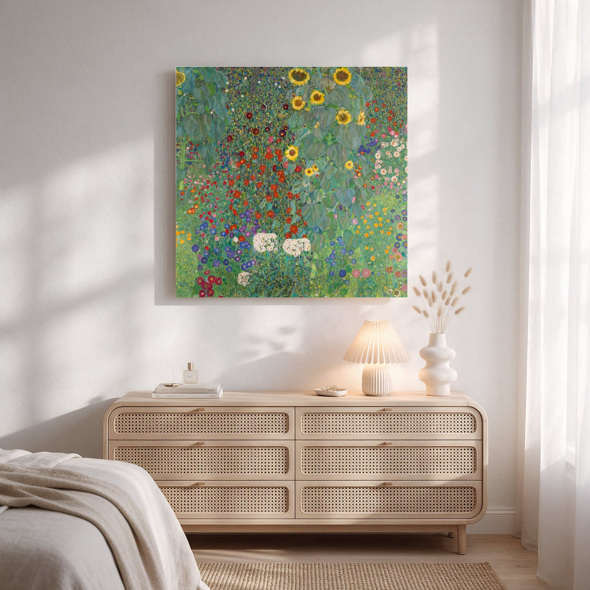 Farm Garden with Sunflowers — Square Bedroom