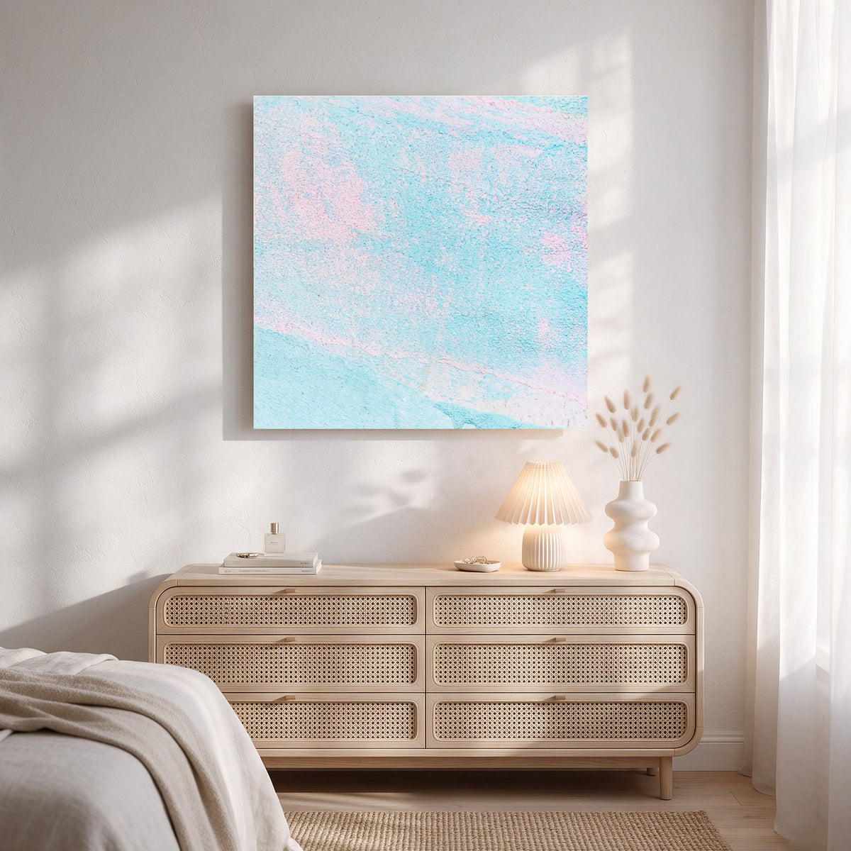 Pastel Marble Sky — Square Bedroom