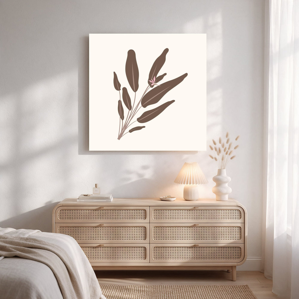 Brown Leaf Bouquet — Square Bedroom
