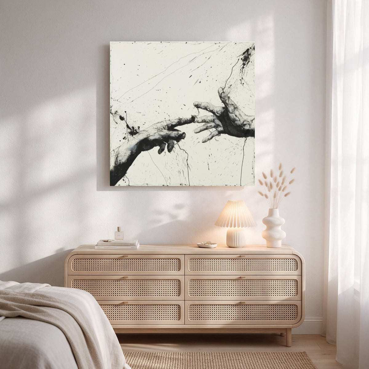 Reaching Hands — Square Bedroom