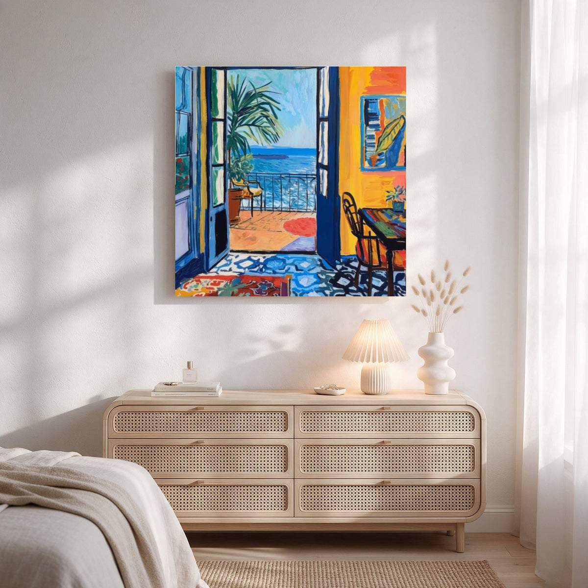 Open Window to the Sea — Square Bedroom