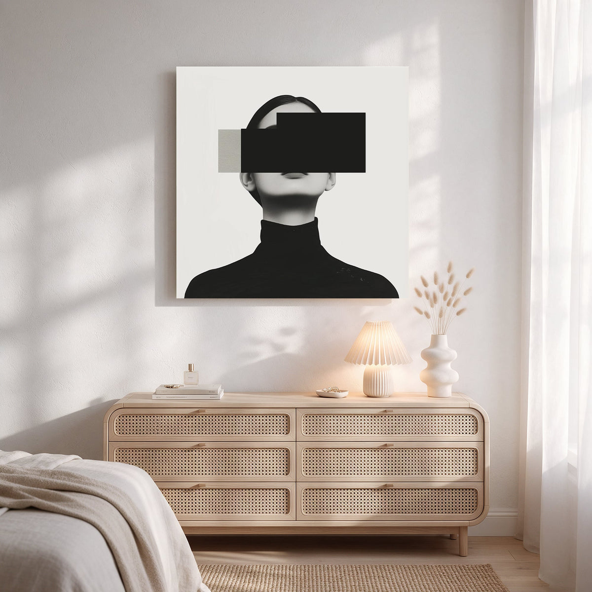 Black Bar Portrait — Square Bedroom