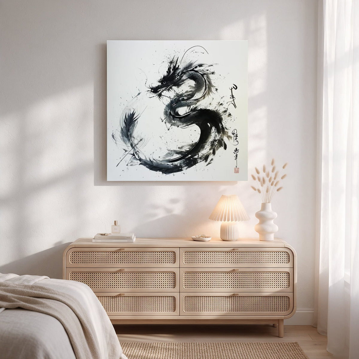 Ink Dragon — Square Bedroom