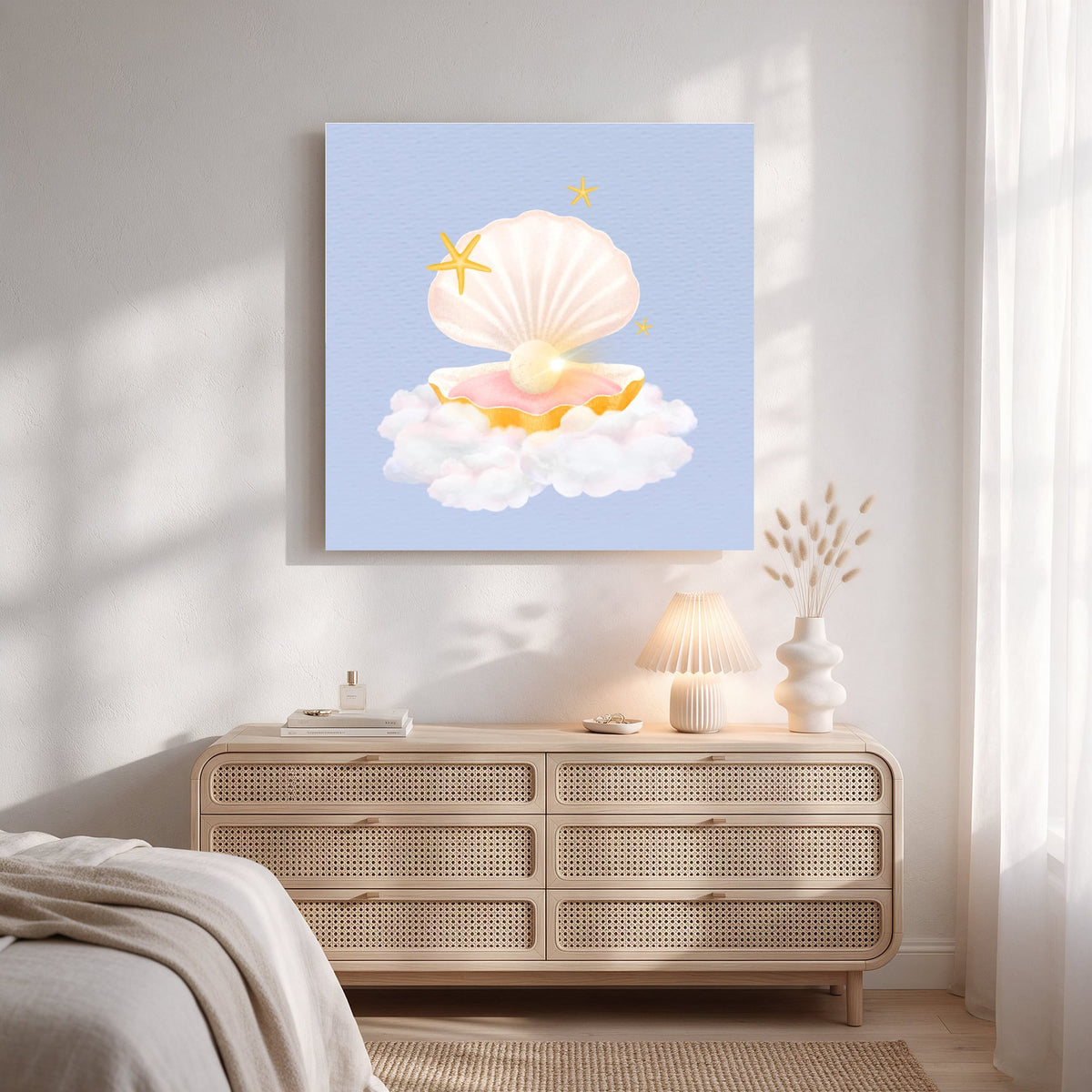 Pearl on a Cloud — Square Bedroom