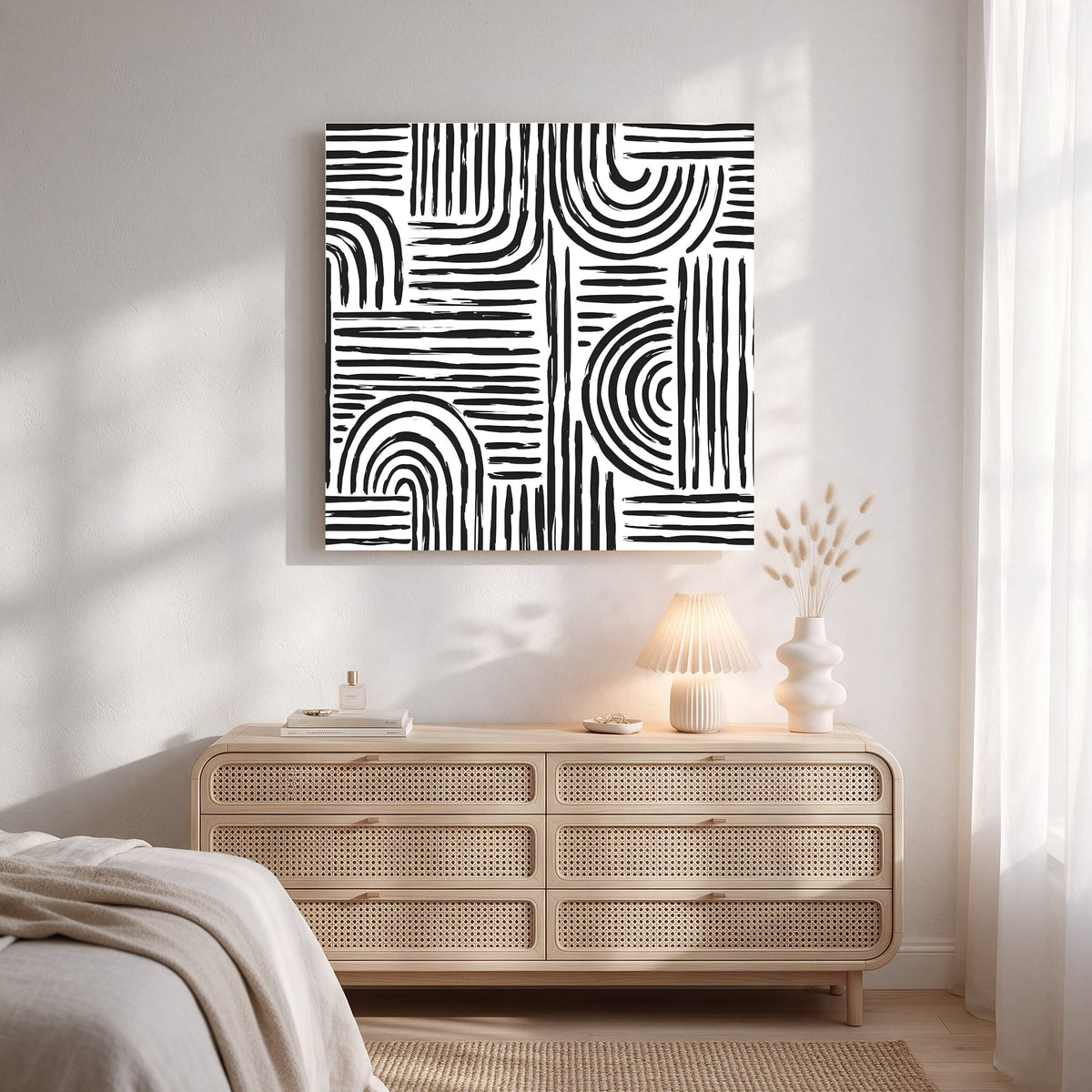 Arches and Stripes — Square Bedroom