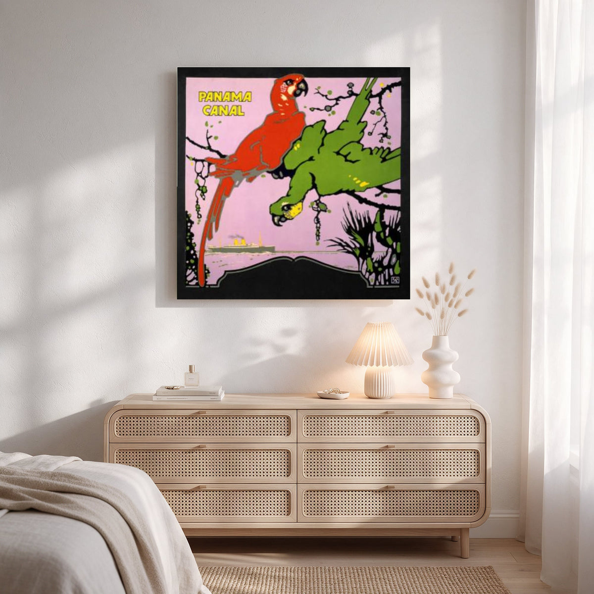 Panama Canal Parrots — Square Bedroom