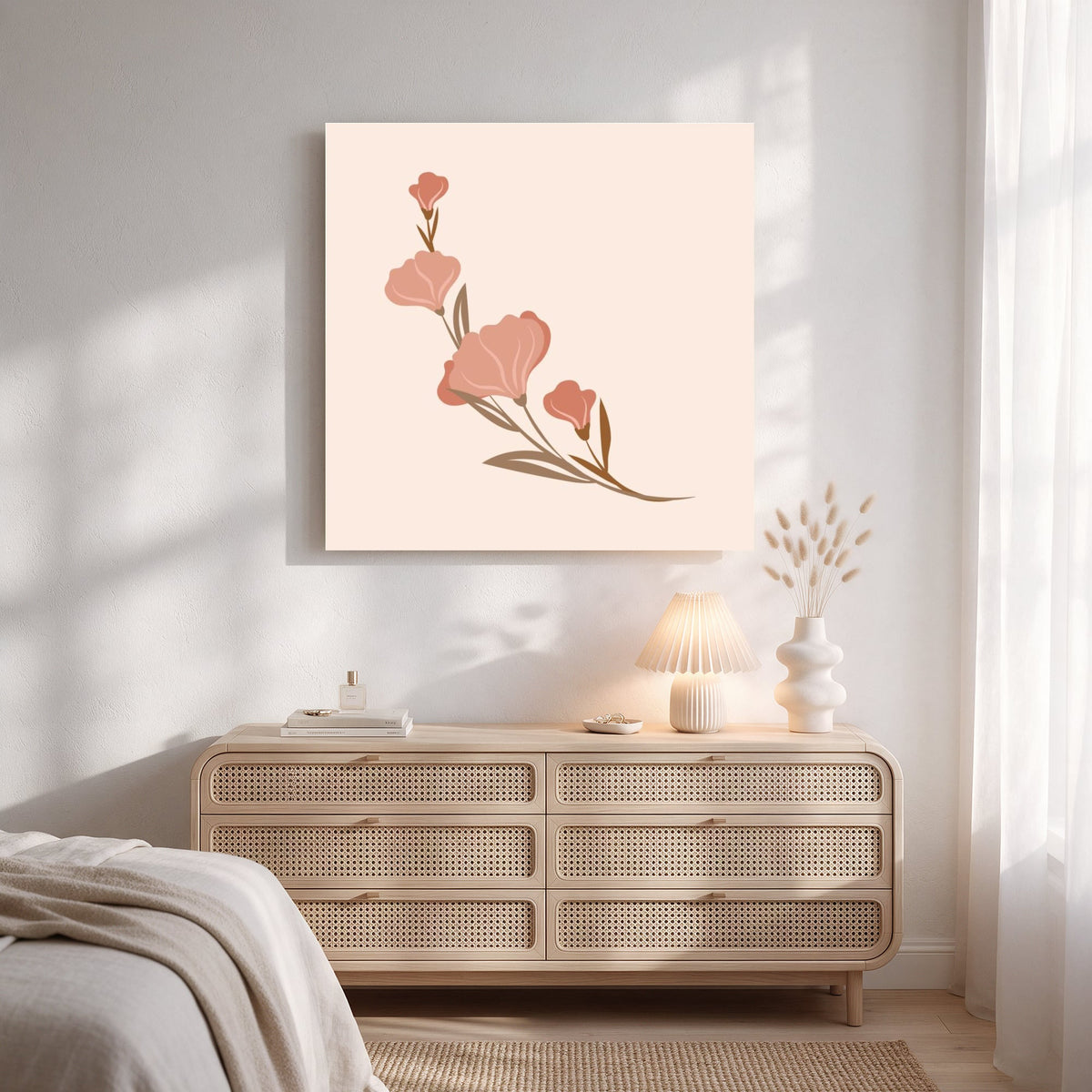 Peach Blossom Stem — Square Bedroom