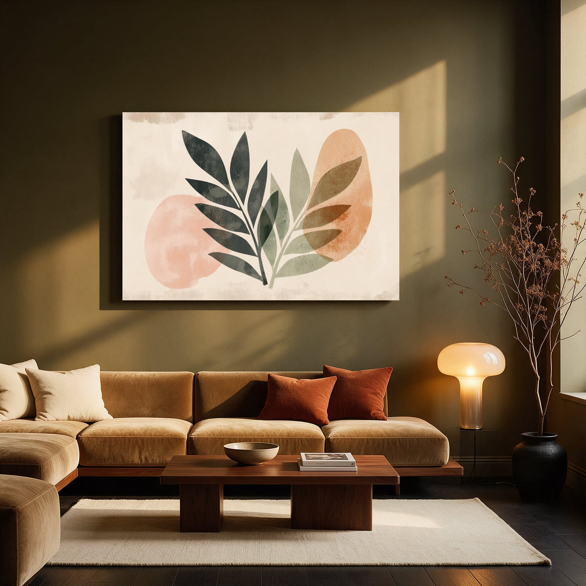 Sage Leaf Branch — Living room Landscape