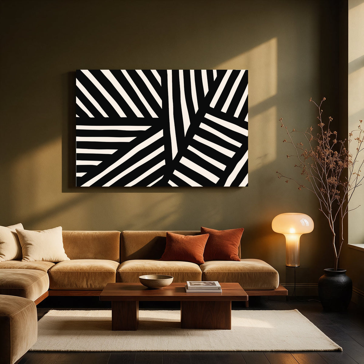 Woven Stripe Pattern — Living room Landscape
