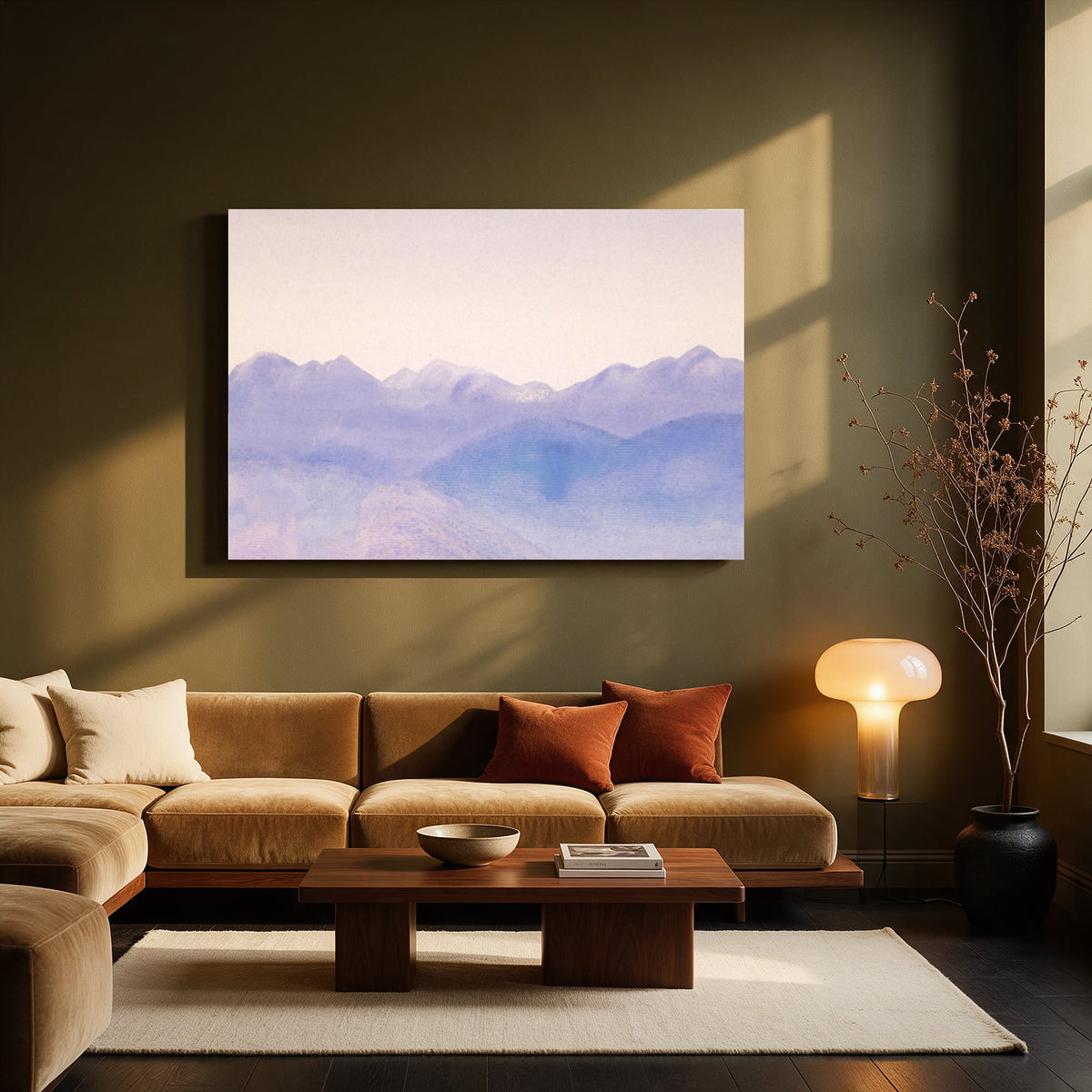 Lavender Mountains — Living room Landscape