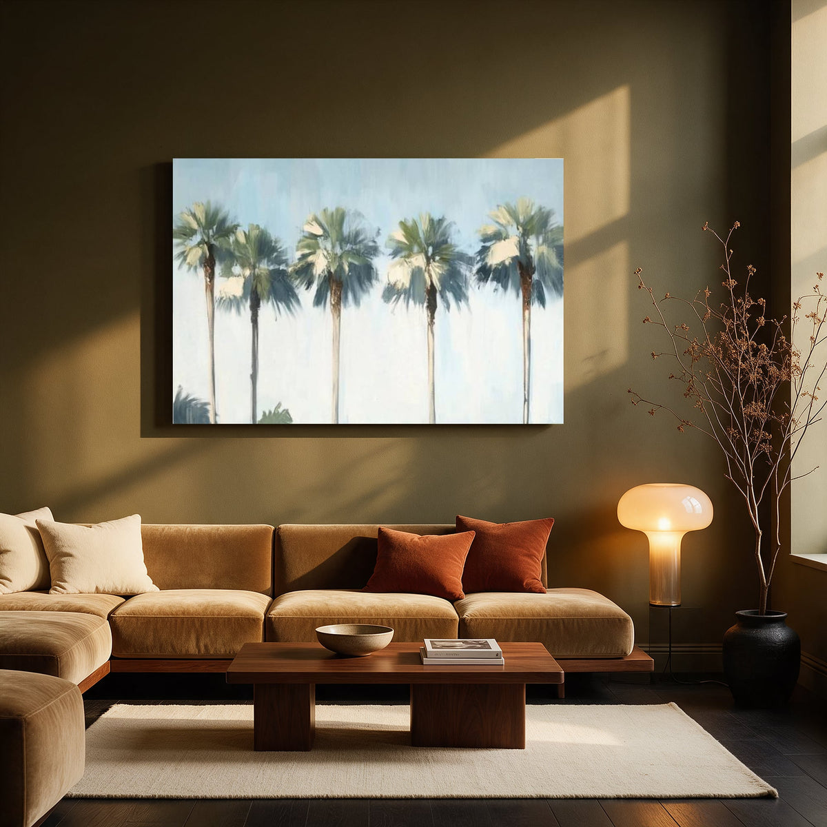 Painted Palm Trees — Living room Landscape