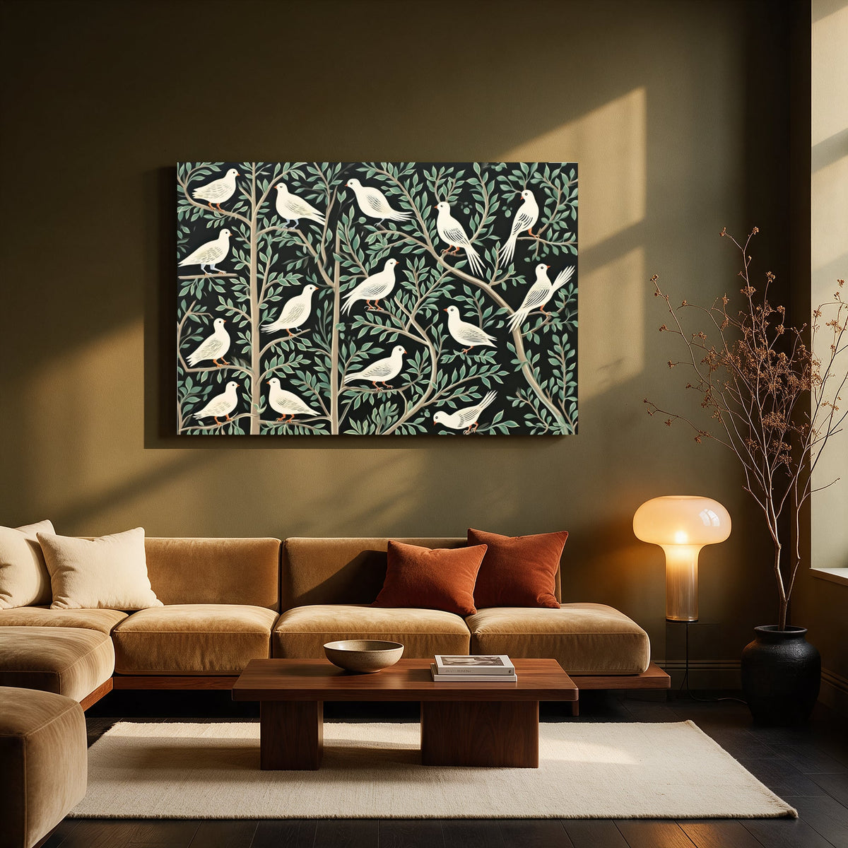 Doves in the Trees — Living room Landscape