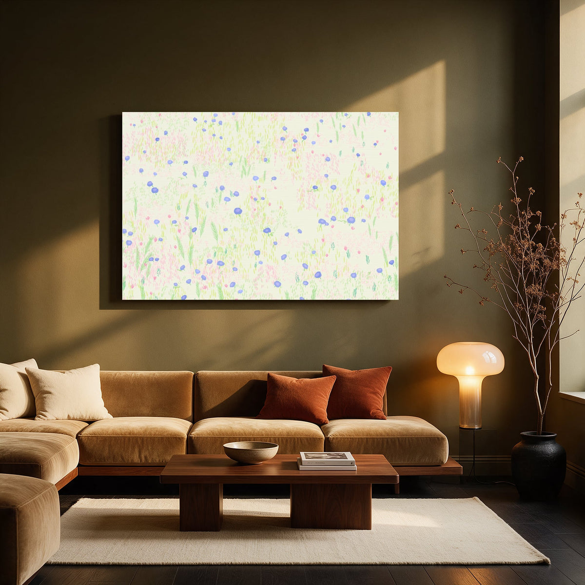 Pastel Wildflowers — Living room Landscape
