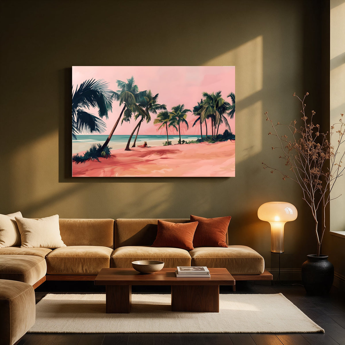 Pink Sand Palm Beach — Living room Landscape