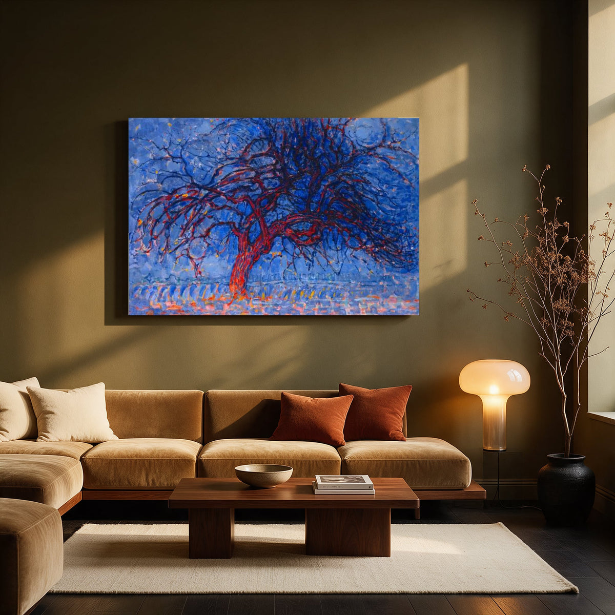 Red Tree at Dusk — Living room Landscape