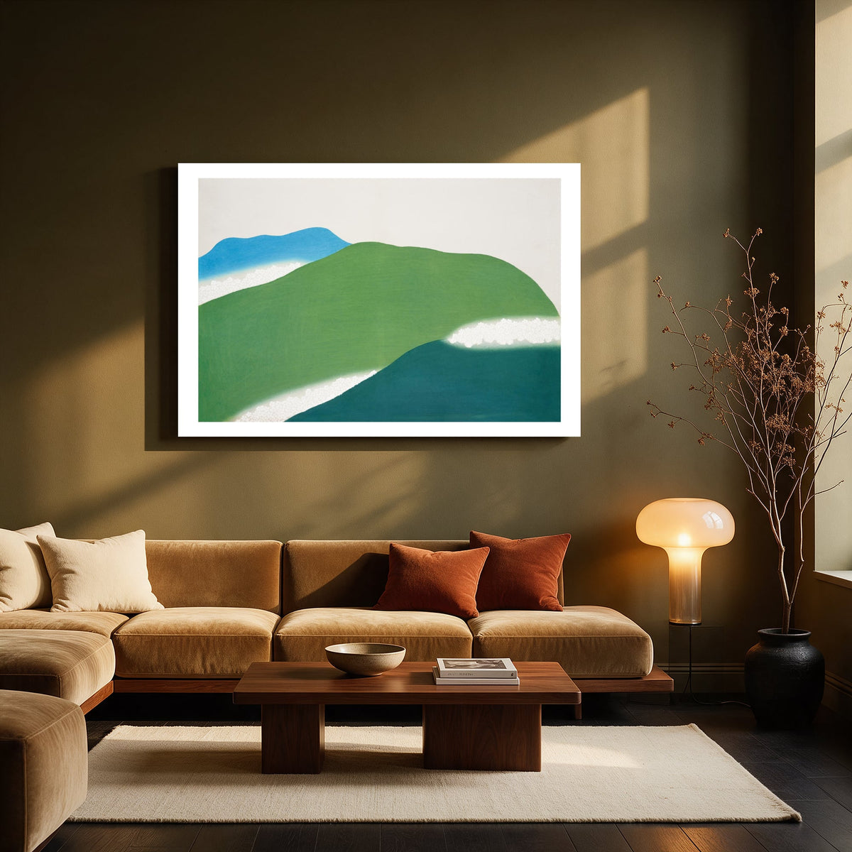 Green Hills and Blue Sky — Living room Landscape