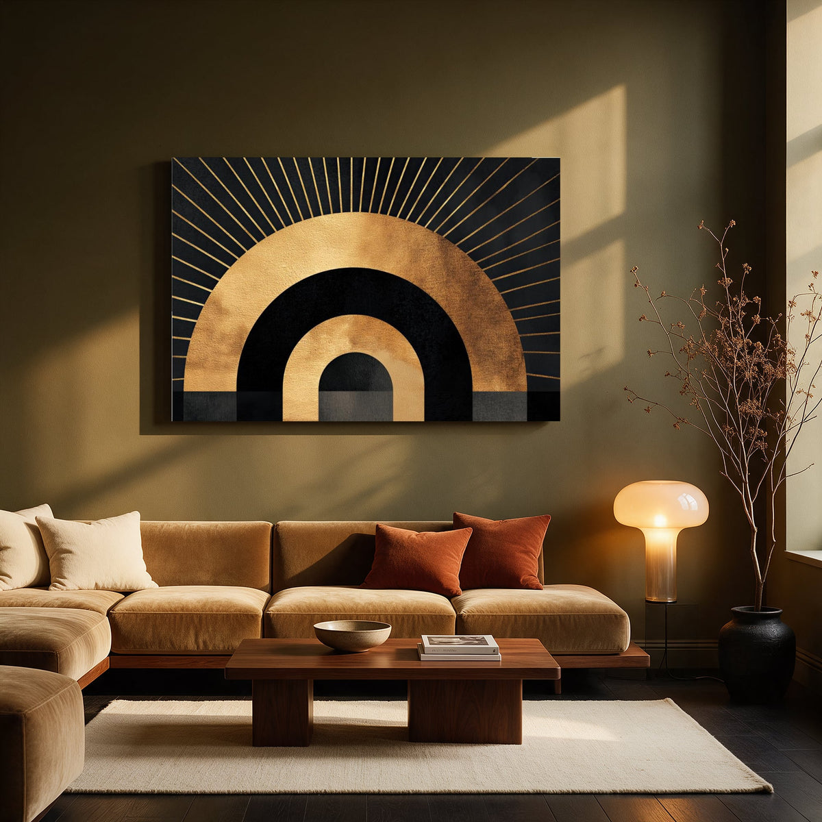 Art Deco Sunrise Arch — Living room Landscape