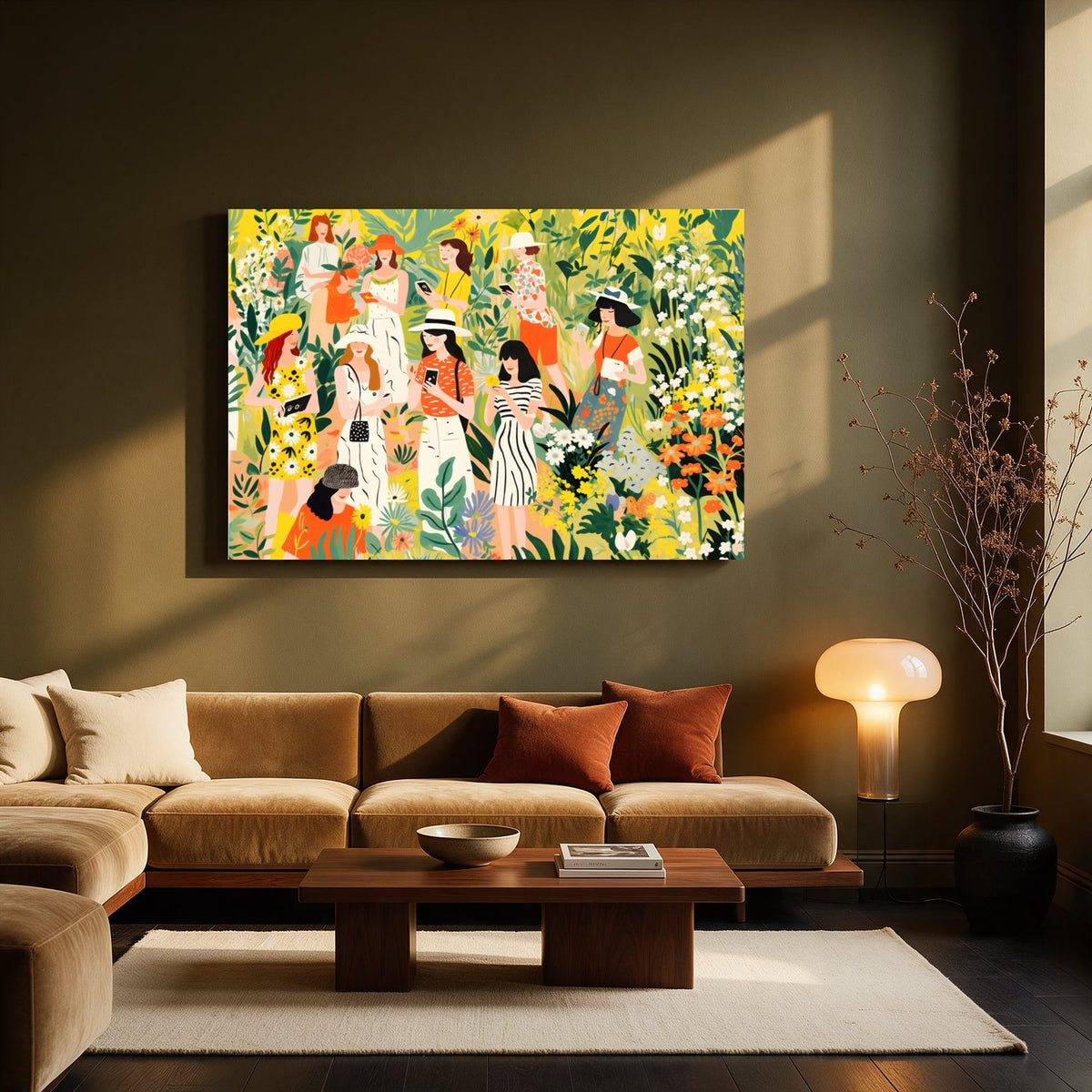 Women in the Garden Poster — Living room Landscape