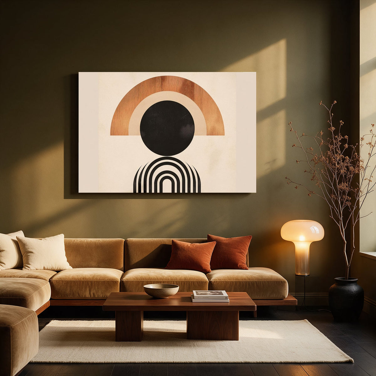 Terracotta Sunrise Arch — Living room Landscape