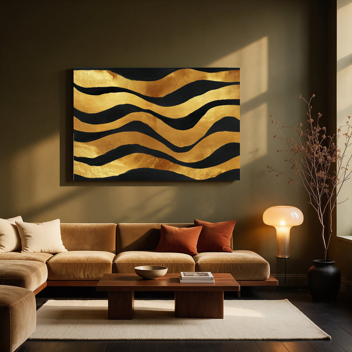 Golden Ribbon Current — Living room Landscape