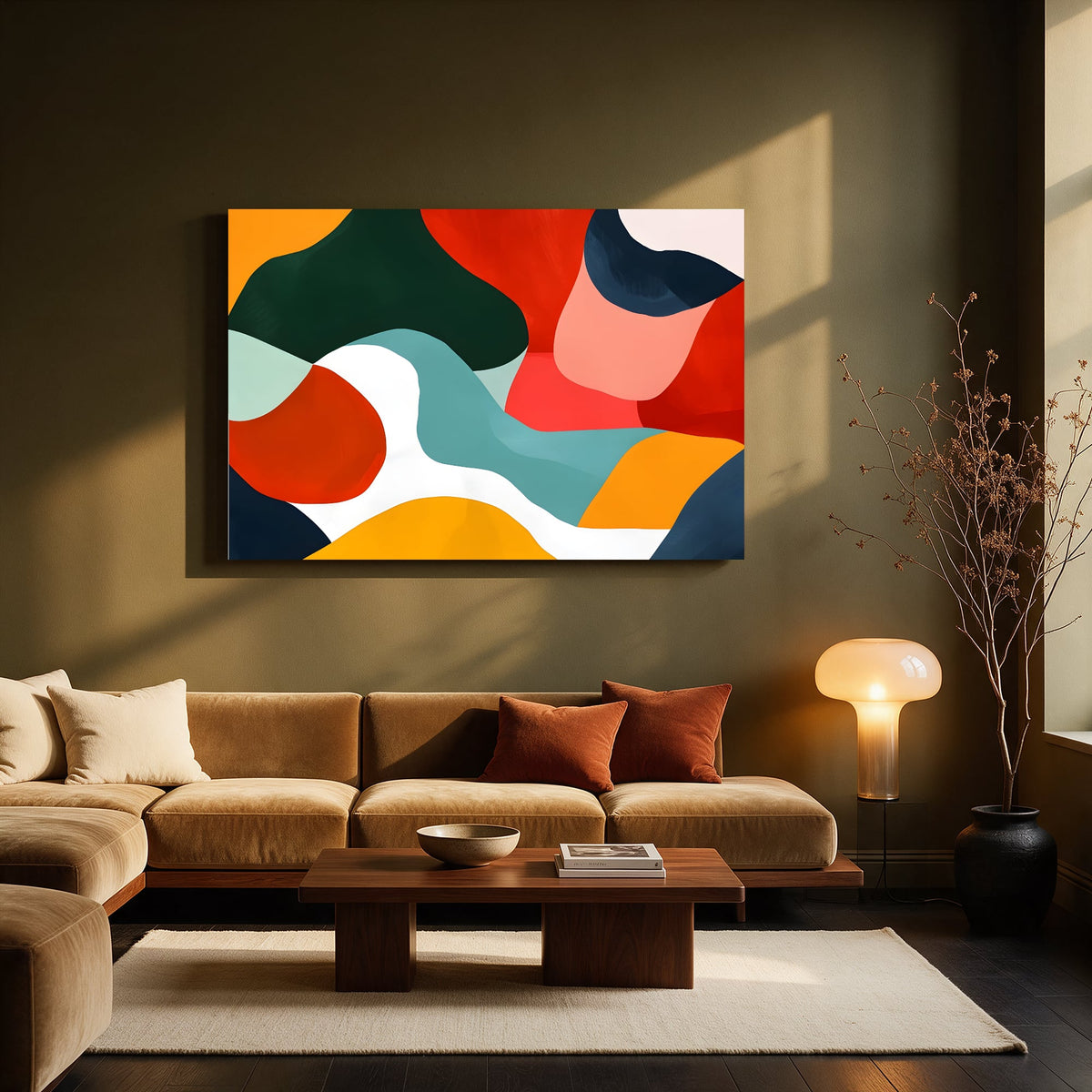 Cutout Color Waves — Living room Landscape