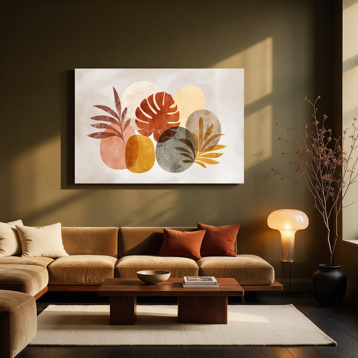 Tropical Leaf Trio — Living room Landscape