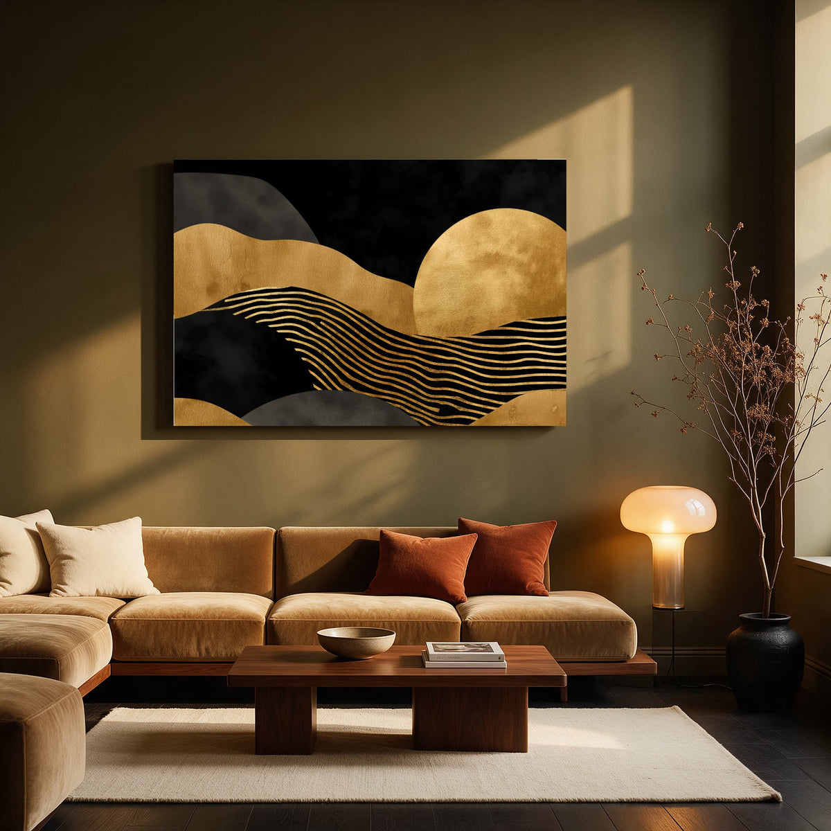 Golden Dune Sunset — Living room Landscape