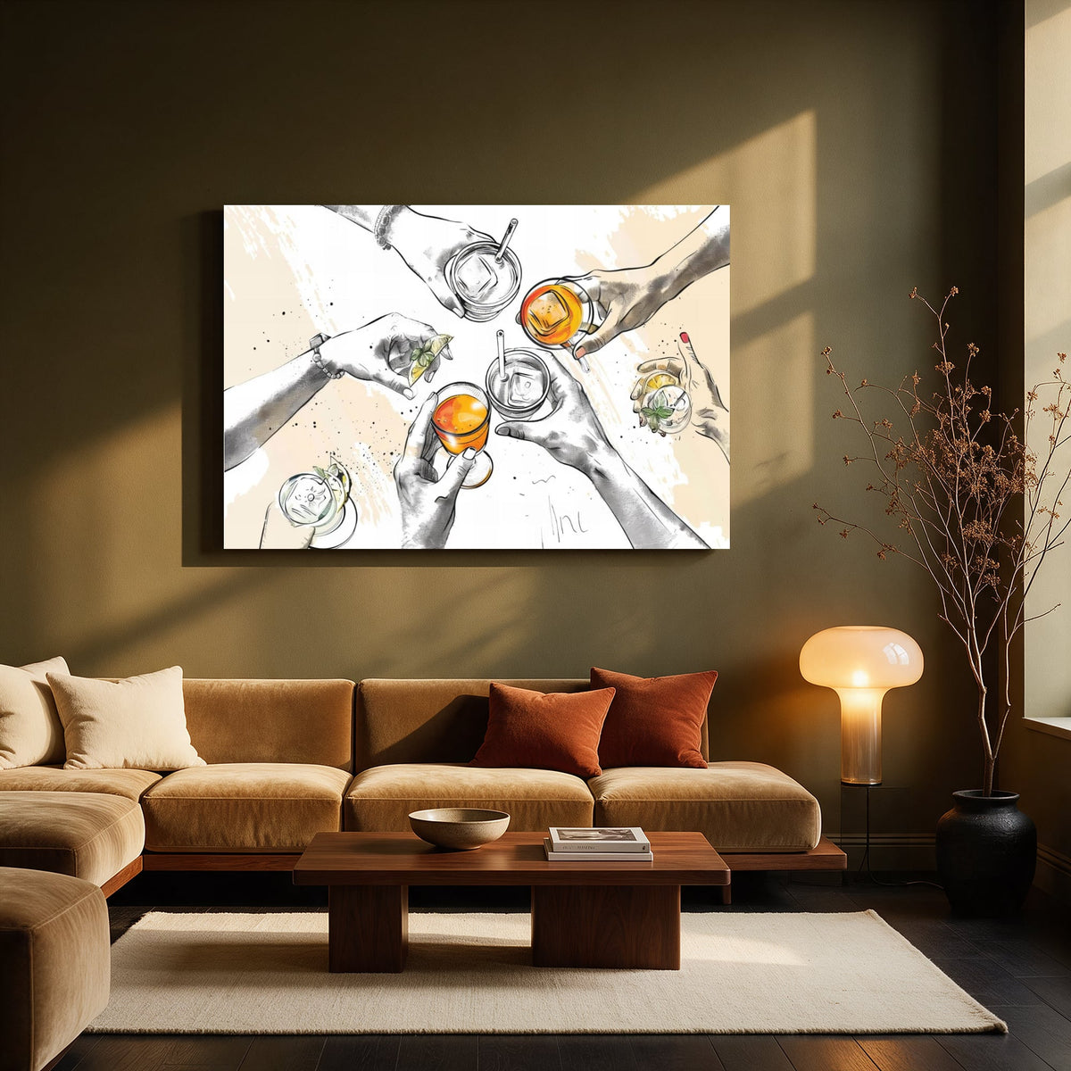 Cheers Cocktails Sketch — Living room Landscape