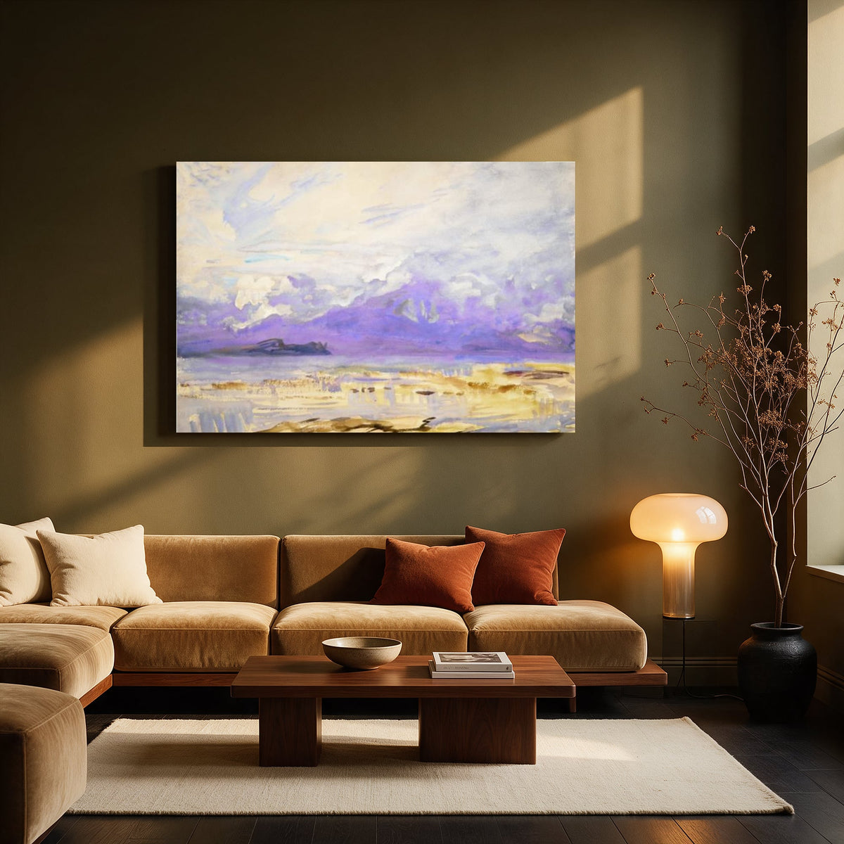 Lavender Peaks Lake — Living room Landscape