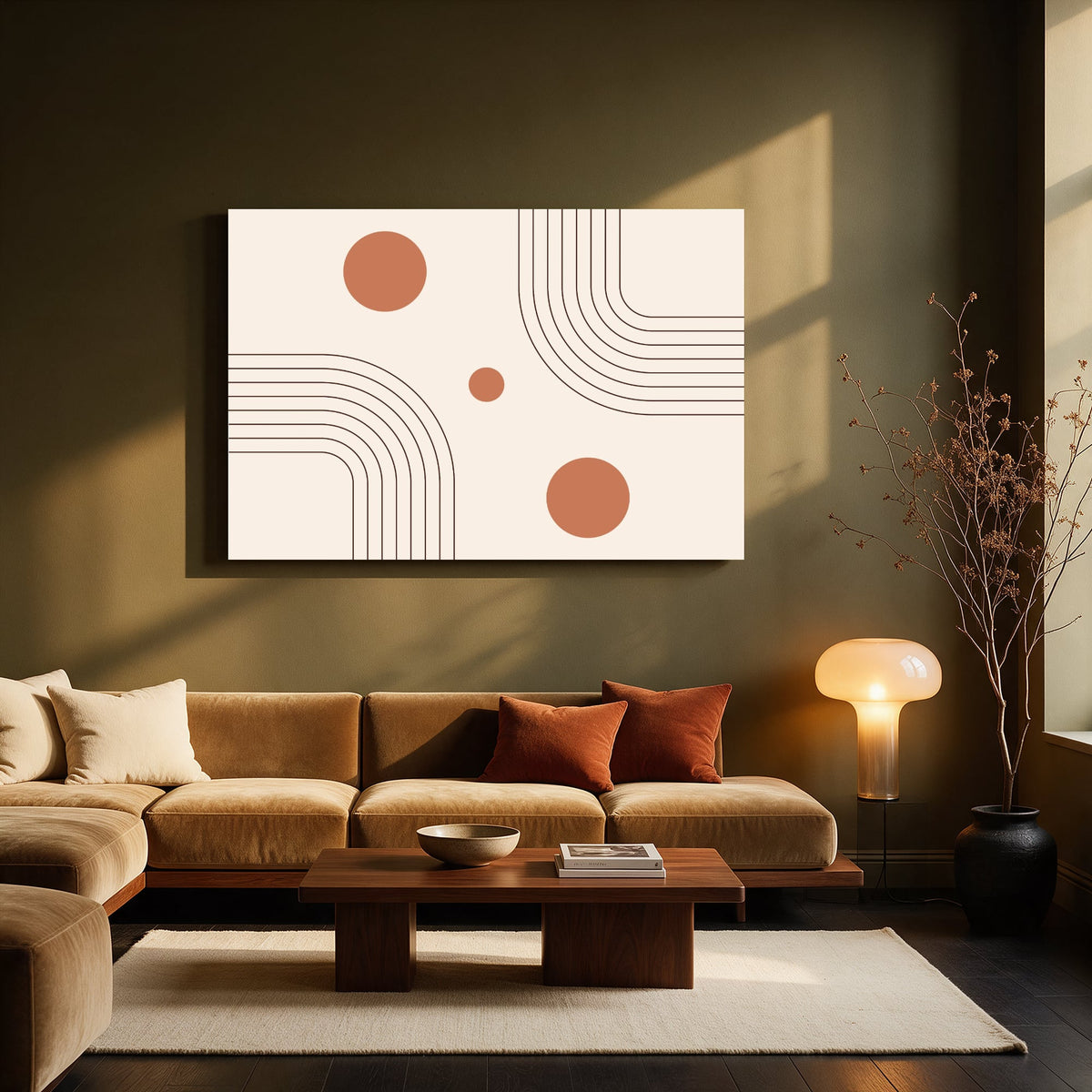 Scattered Dot Arches — Living room Landscape